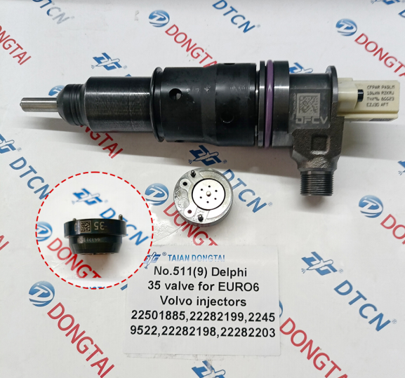 NO.511(9) Delphi 35 valve for  euro6 Volvo injectors  22501885, 22282199, 22459522, 22282198, 22282203